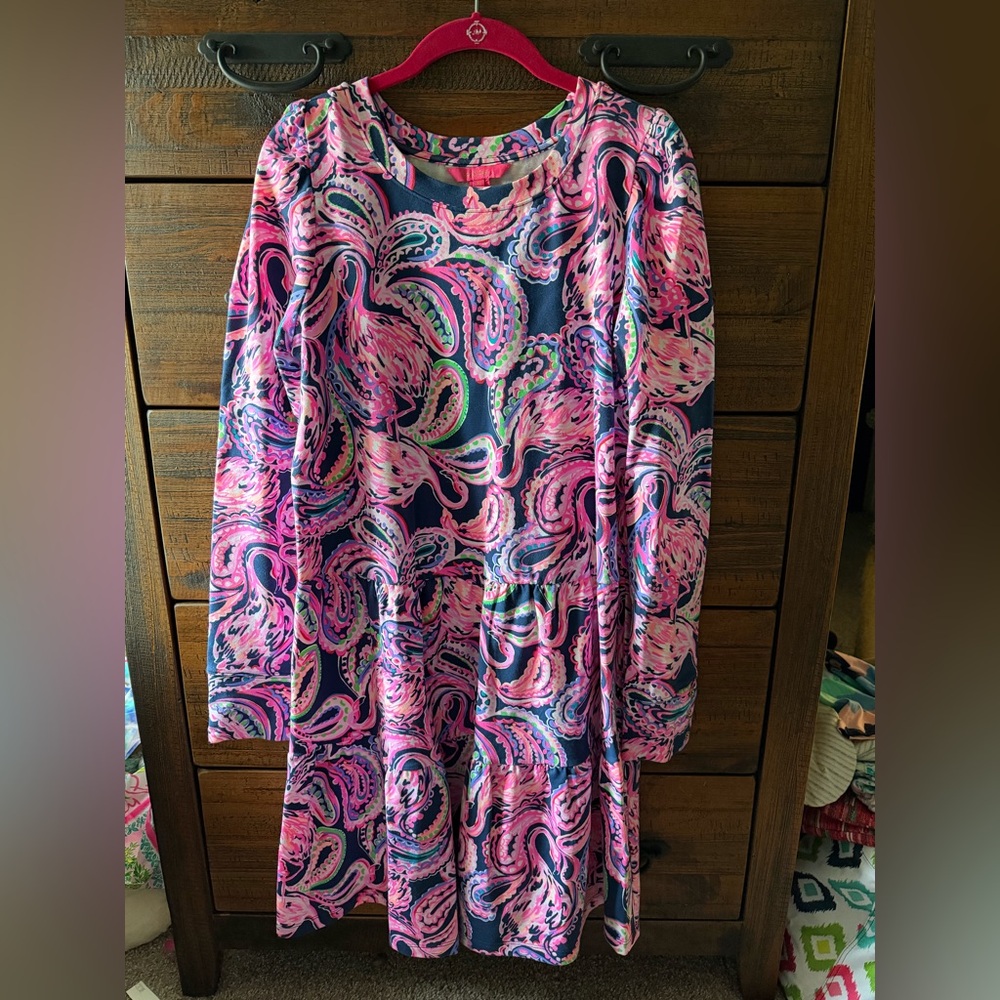 Lilly Pulitzer Pink and Blue Paisley Dress